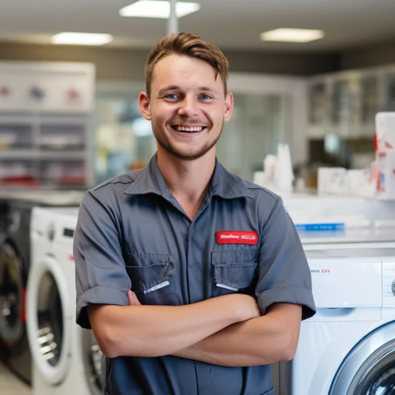 smiling tradie after using sendatradie software