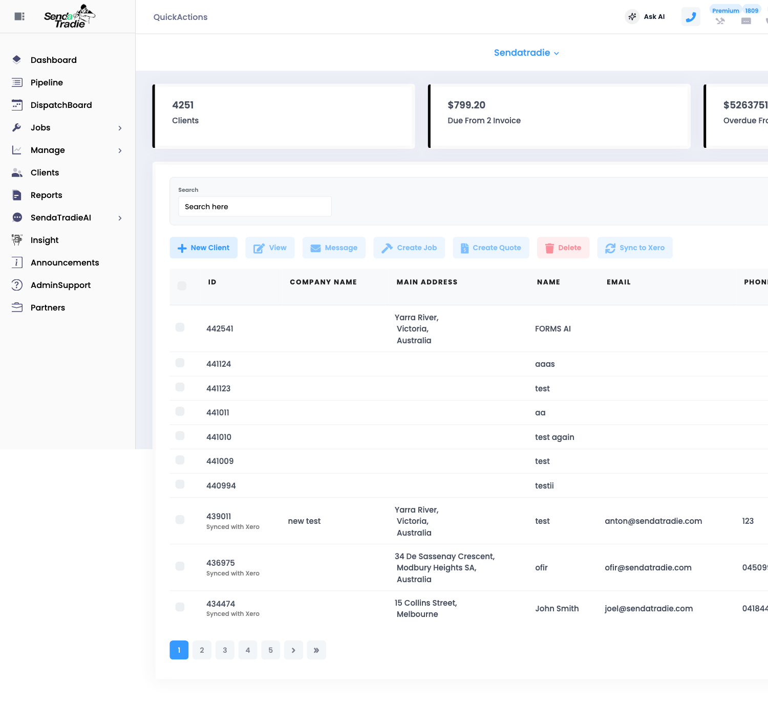 Sendatradie platform