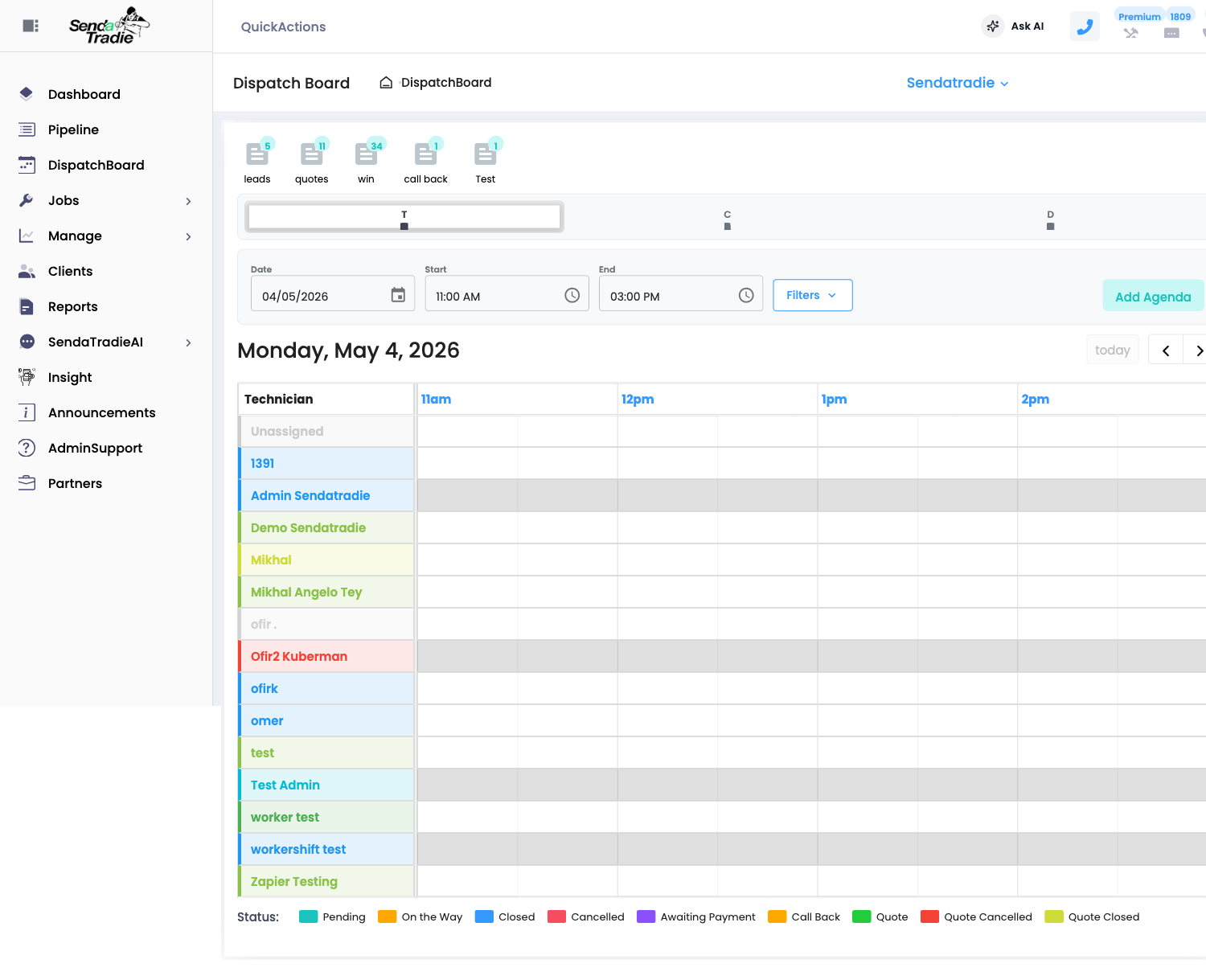 Sendatradie platform